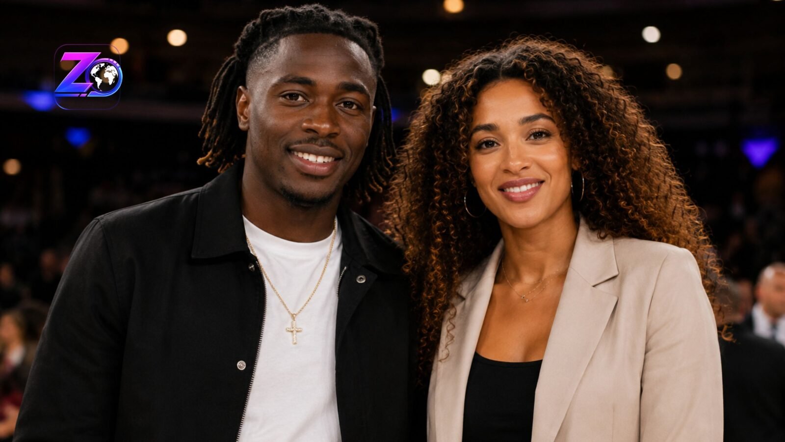 Crystal Palace footballer Eberechi Eze posing for a photo with Izuthe Mulatto