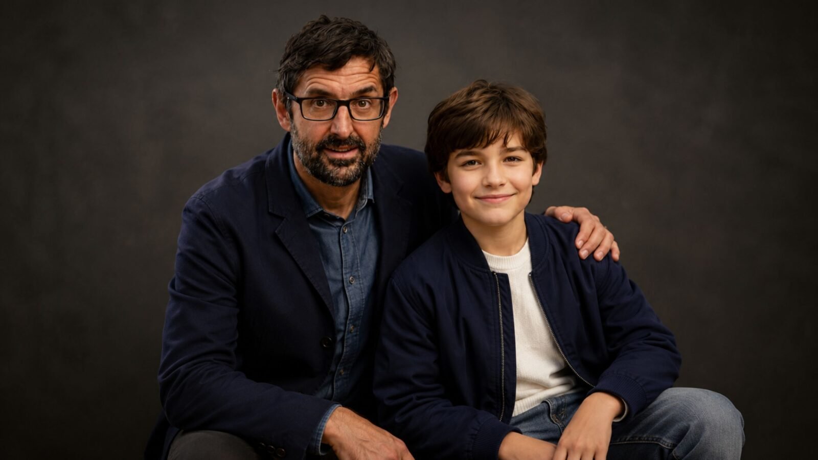 An AI-generated representation of documentary filmmaker Louis Theroux sitting with a Walter Theroux.